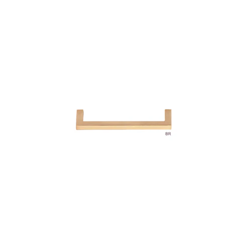 Flat Brushed Brass Handle (128mm)
